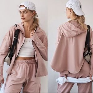 NWT Free People All Day Everyday Zip Up Mauve